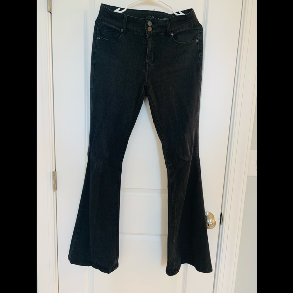 High rise, flare jeans